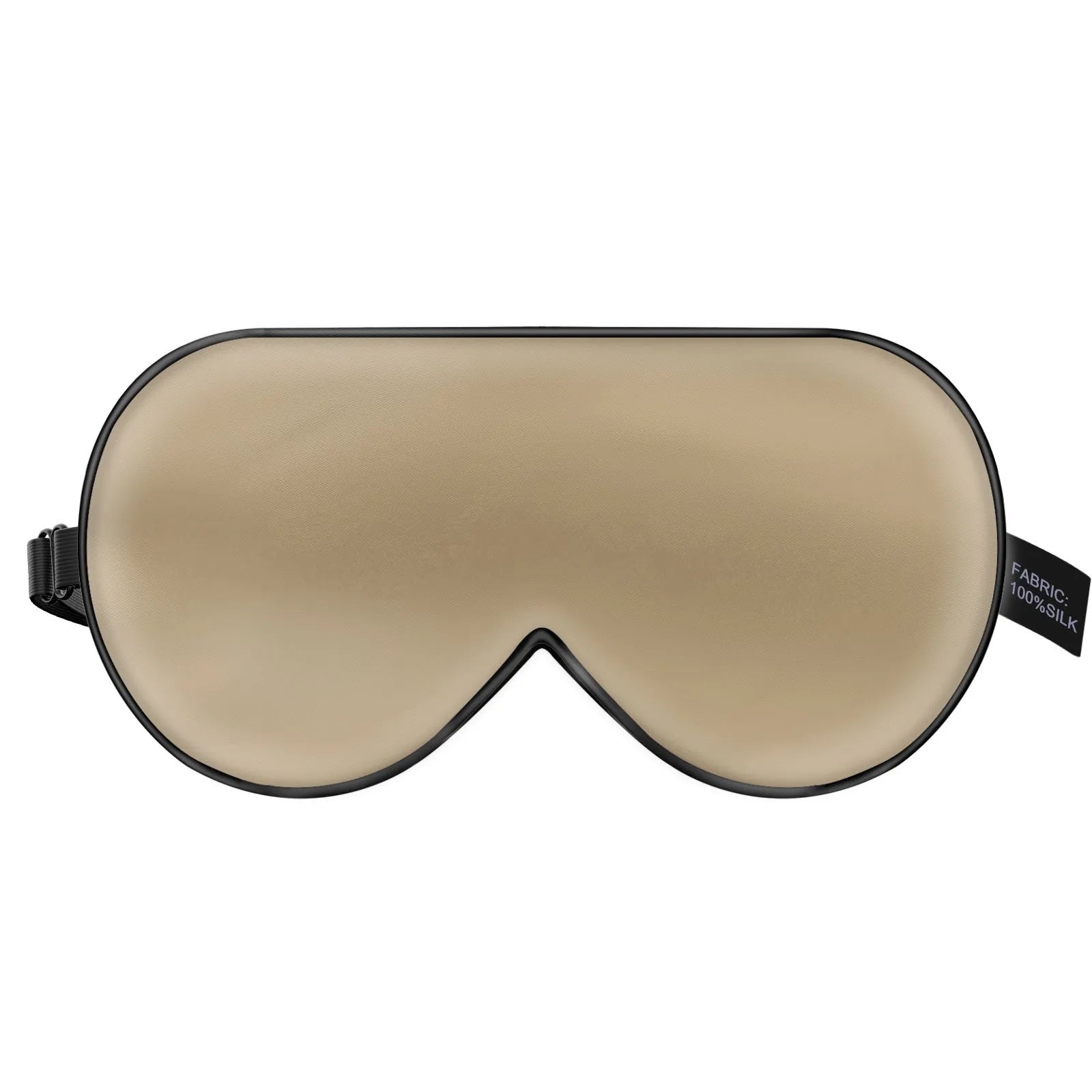 Double-sided mulberry silk eye mask in a choice of 22 colours, showing embroidered print.