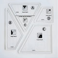 Acrylic patchwork ruler set with triangle rulers in 6, 8, and 10 inches
