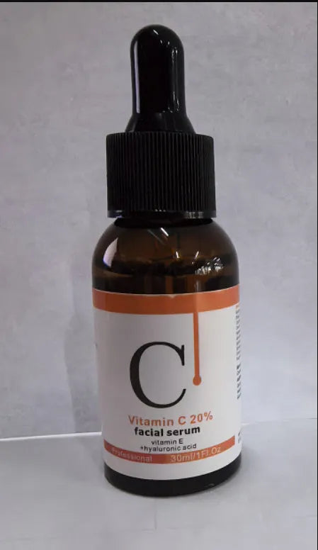 Vitamin C Facial Serum 30ml bottle with snow lotus extract for hydration, picture colour
