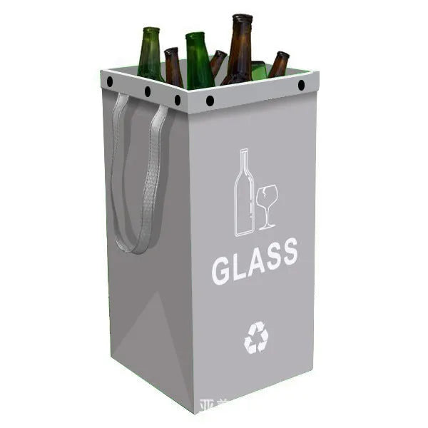 Blue 40-litre PP plastic waste classification bin with clean bag style, dimensions 30cm by 50cm by 30cm