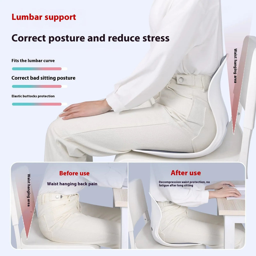 Japanese style lumbar support cushion with sponge filler in grey and black colour options
