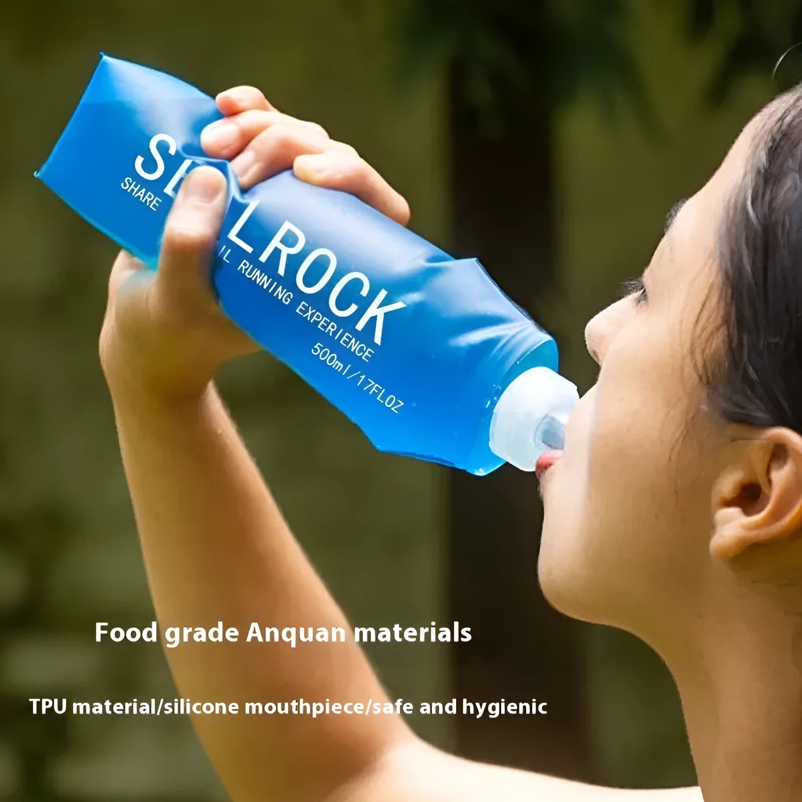Plastic portable straw with suction tube for mountain climbing and off-road biking hydration