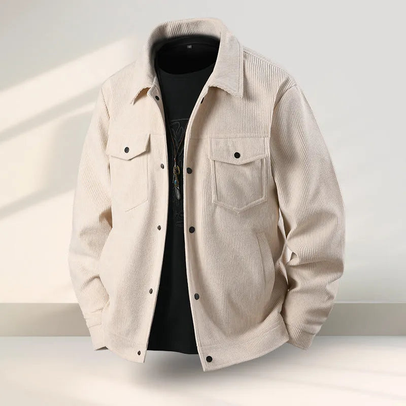 Men's slim-fit Lycra coat in polyvinyl alcohol fibre available in black, coffee, green or white colours