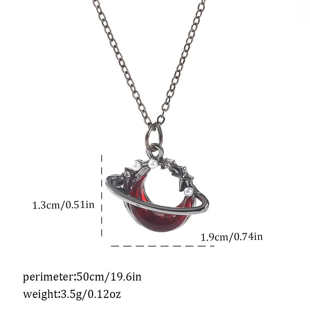 Halloween necklace with zinc alloy pendant showing bat, spider and celestial designs in electroplated colours