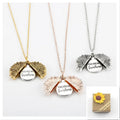 Sunflower double lettering necklace in ancient gold finish with 25mm square pendant on 45cm chain