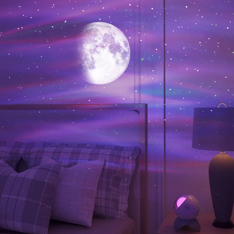 Bluetooth starry sky projector children's toy with aurora LED laser effect and remote control