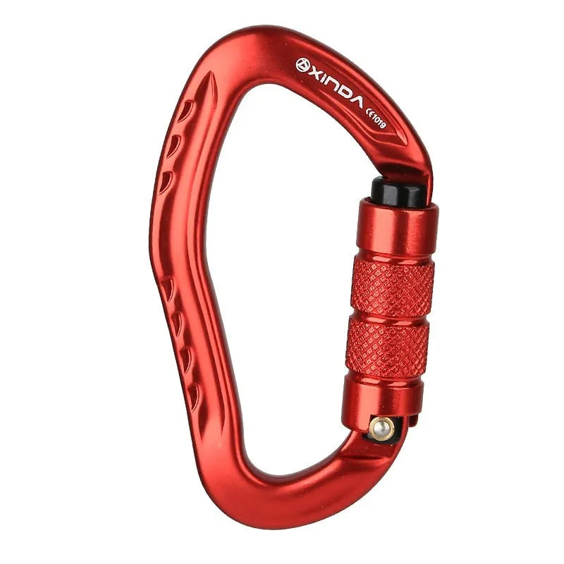 Automatic locking climbing carabiner in five colours for rock climbing equipment