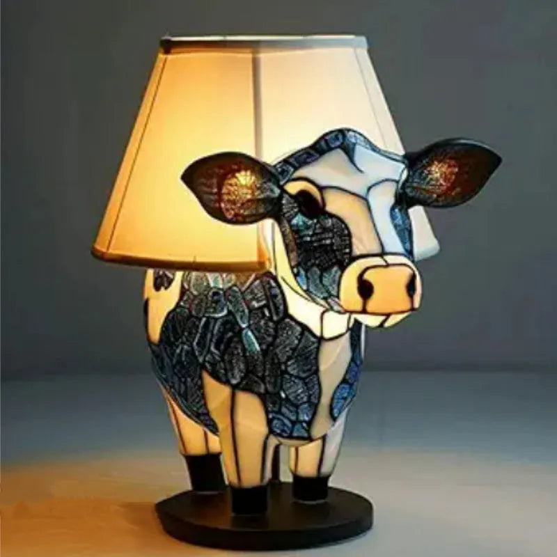 LED small night lamp art animal statue creative home desktop decoration 17cm USB switch corgi design