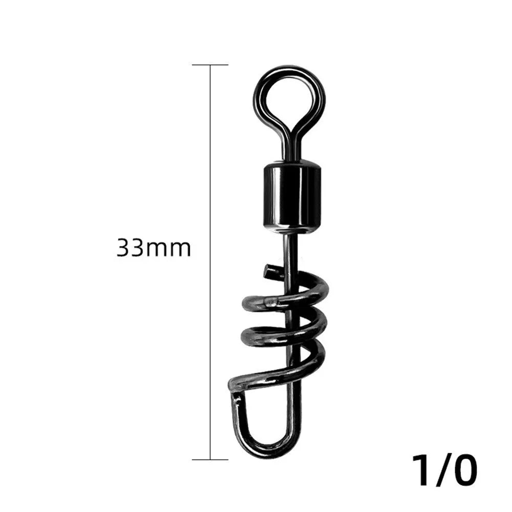 Stainless steel fishing swivel connector with 8-shaped ring and multiple colour options