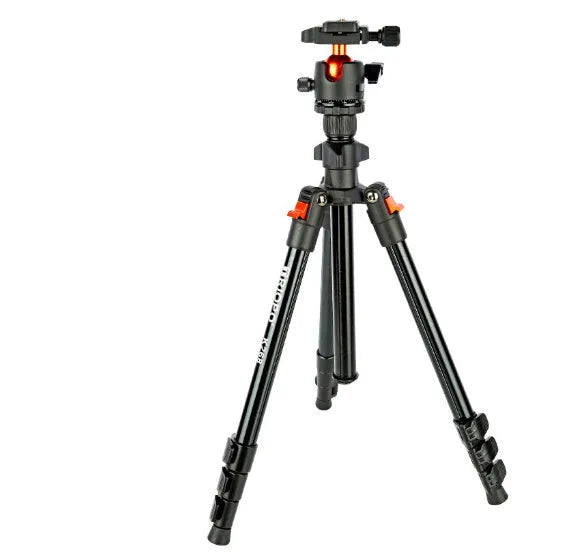K268 orange aluminium alloy folding portable SLR camera tripod with load capacity 2-5kg