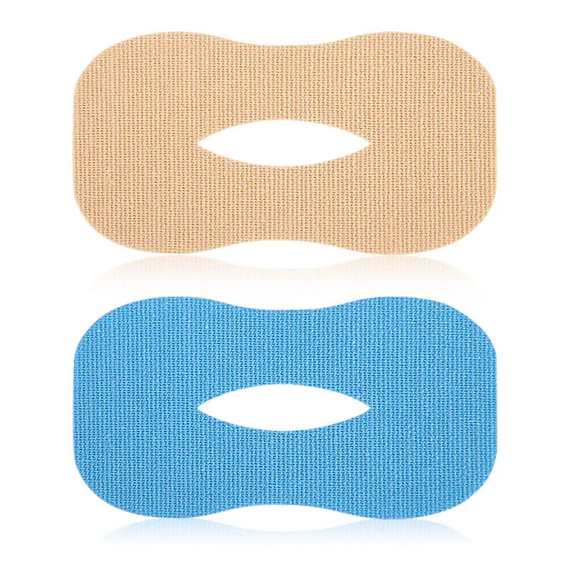 Cotton O-shaped anti-snoring patch 30 pieces in skin colour and light blue box
