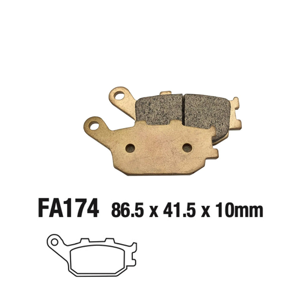 Set of sintered rear brake pads for Honda CBR900RR, CBR929RR, and CBR954RR motorcycles.