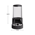 Pet large capacity automatic feeder 2.7L PP material for cats and dogs ivory white format