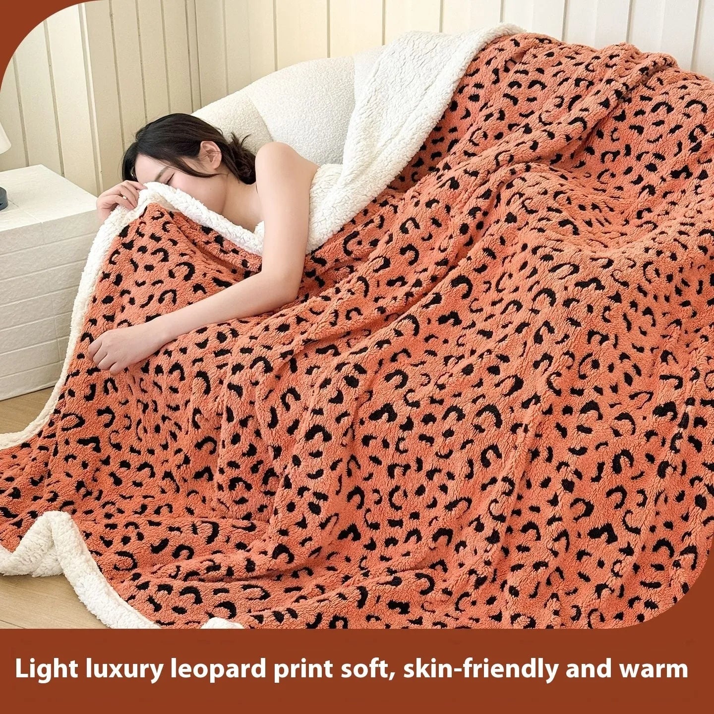 Double-layer leopard jacquard taffeta blanket with zebra pattern in multiple colour options