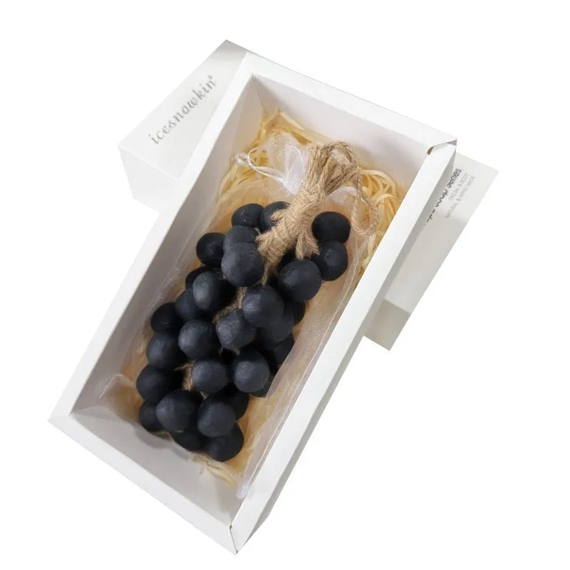 Handmade grape soap bars in black, green, purple and litchi varieties, 120g each