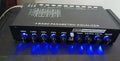 Black car audio EQ tuning frequency division amplifier with control panel for six-channel output
