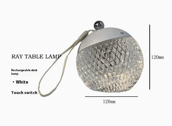 Portable dimmable LED desk lamp with 12cm circular design in multiple colour options