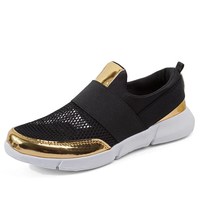 Women's low-top casual sneakers in blue with breathable mesh interior and PU midsole