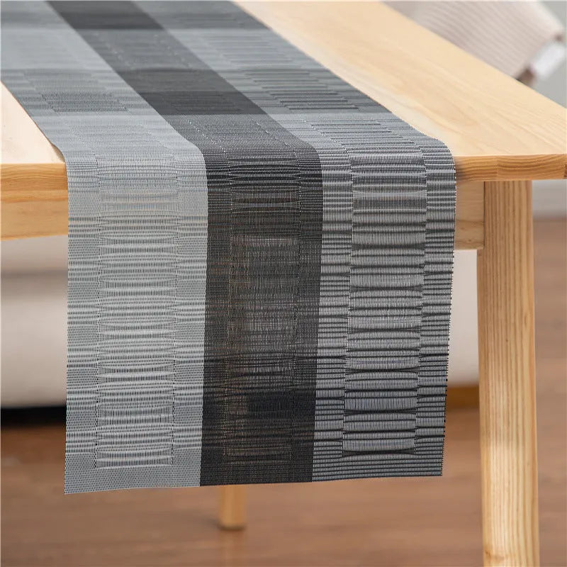 PVC non-slip kitchen sink mat in gradient bamboo colour showing dish drying surface