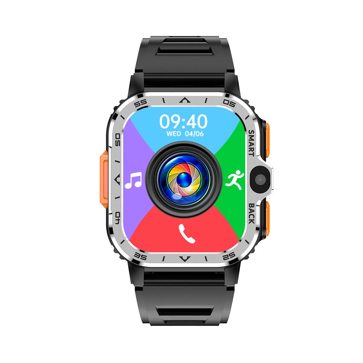 Student smart watch with TFT screen, Bluetooth calling, heart rate monitoring, NFC, Black colour variant