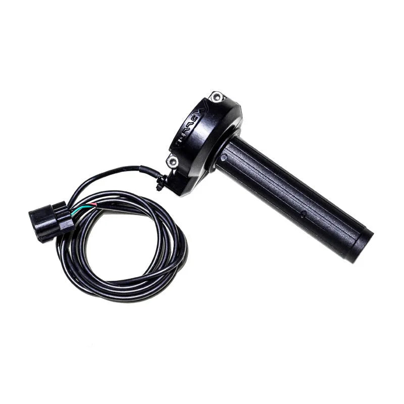 Black electronic throttle handle for Light Bee S off-road vehicle with stainless steel construction