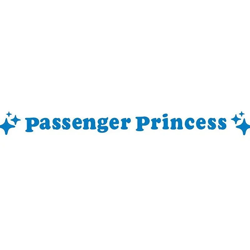Passenger princess decorative car rearview mirror sticker in multiple colours, size 12.5cm.