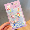 Baby bangs broken hair velcro finish fabric hair hoop in pink princess colour