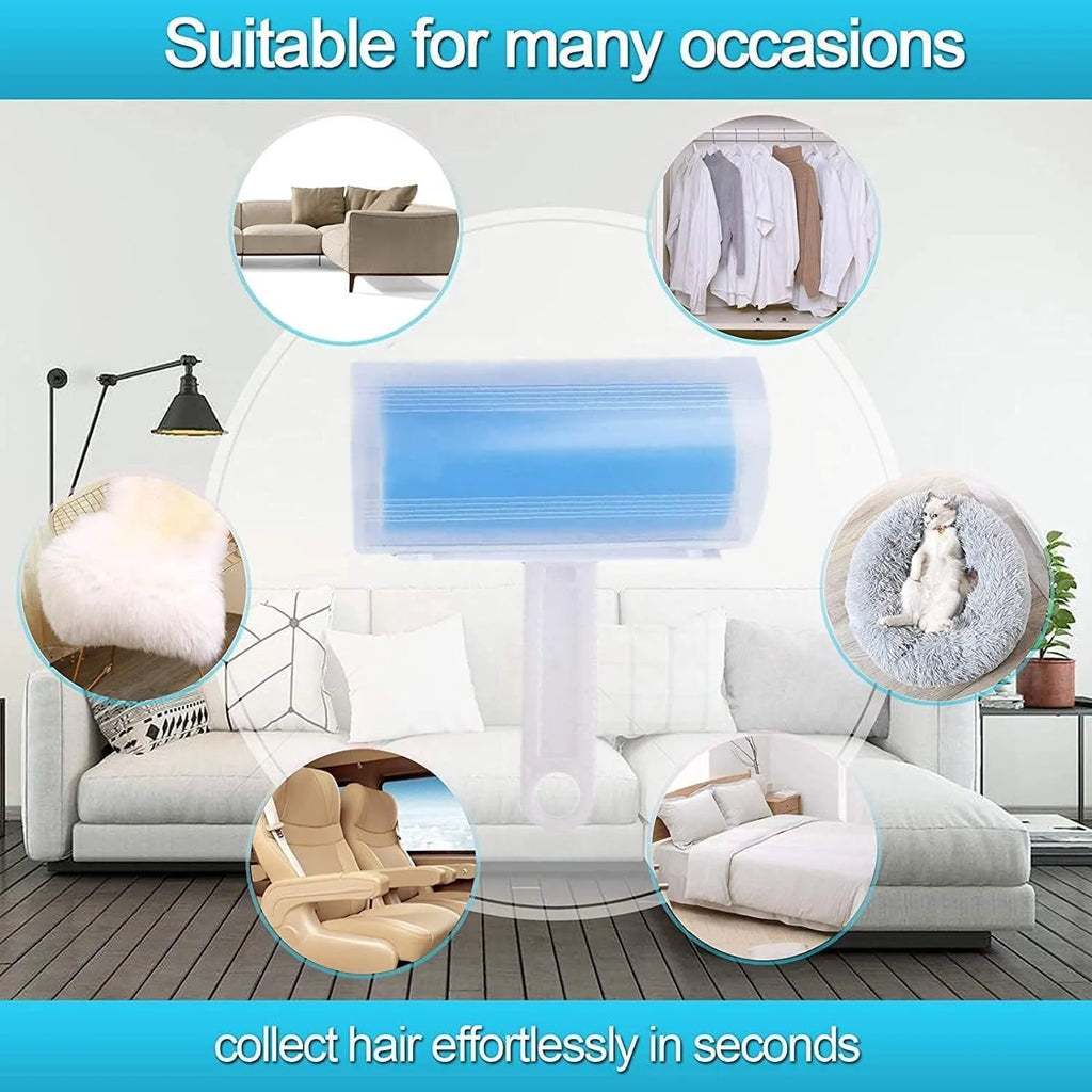 Washable reusable lint roller in choice of colours with protective cover for pet hair removal