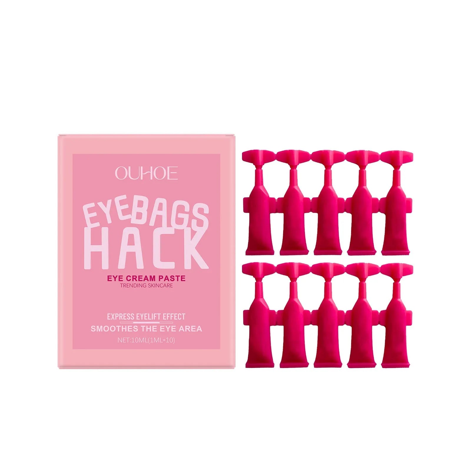10ml eye and neck cream in 9.5x6cm packet with hyaluronic acid and polypeptides