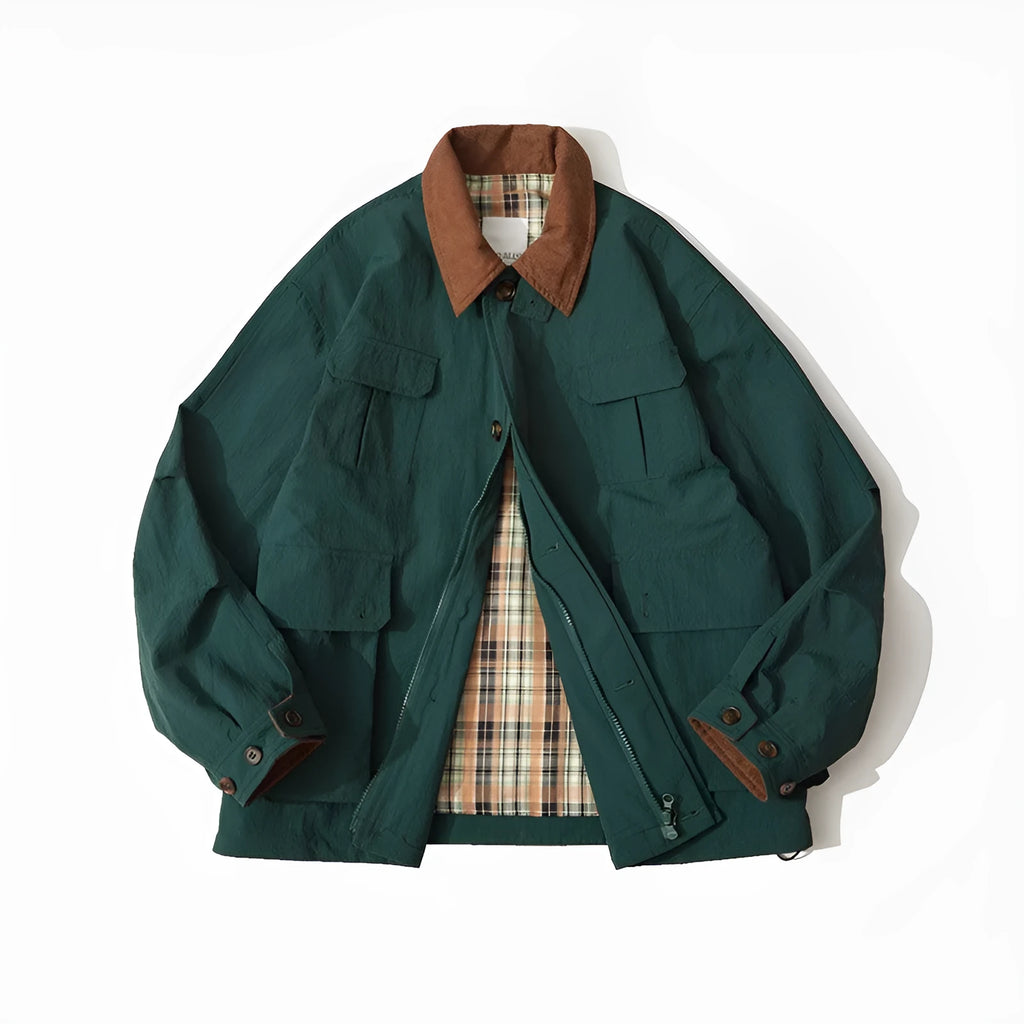 Men's and women's solid colour casual jacket with side seam pockets in polyester fabric