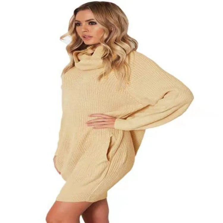 Acrylic imitation cashmere pullover sweater in apricot colour, showing loose slim fit and regular sleeves.
