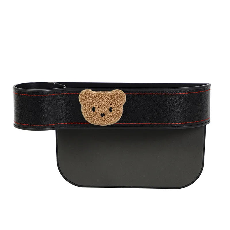 Cartoon style leather car seat gap storage box for vehicle organisation