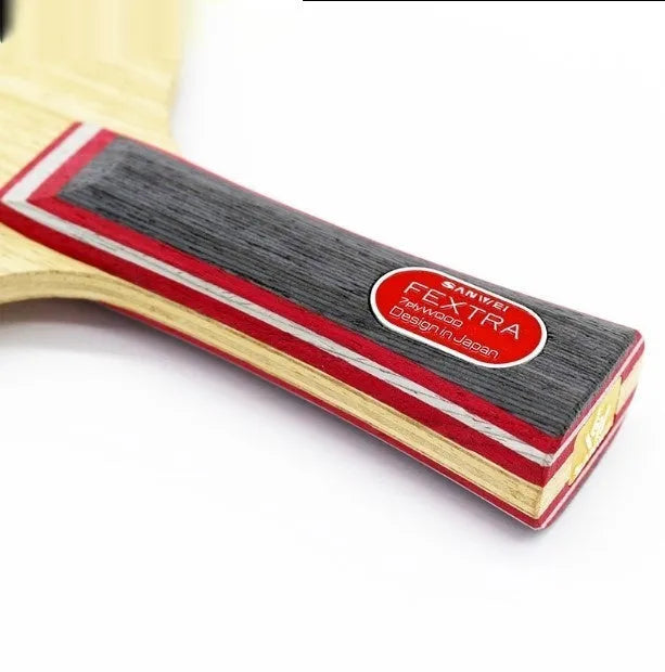 7-layer pure wood table tennis racket bottom plate attack type with shakehand grip FL
