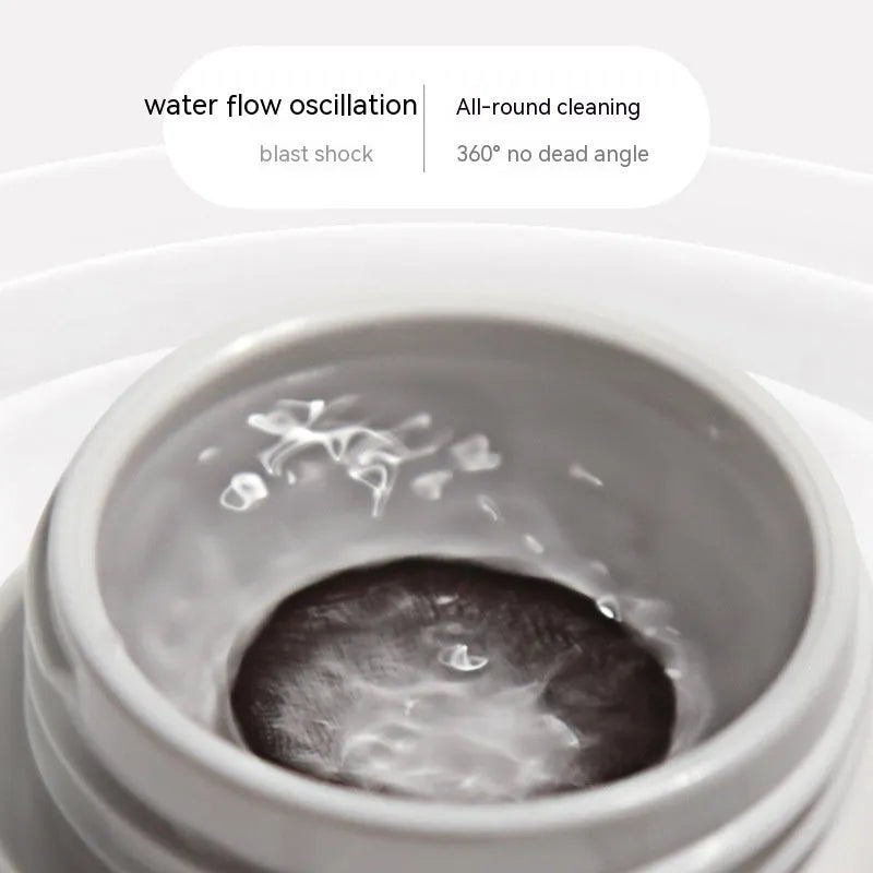 Automatic ultrasonic glasses cleaning machine in plastic housing with 85x65x30mm dimensions