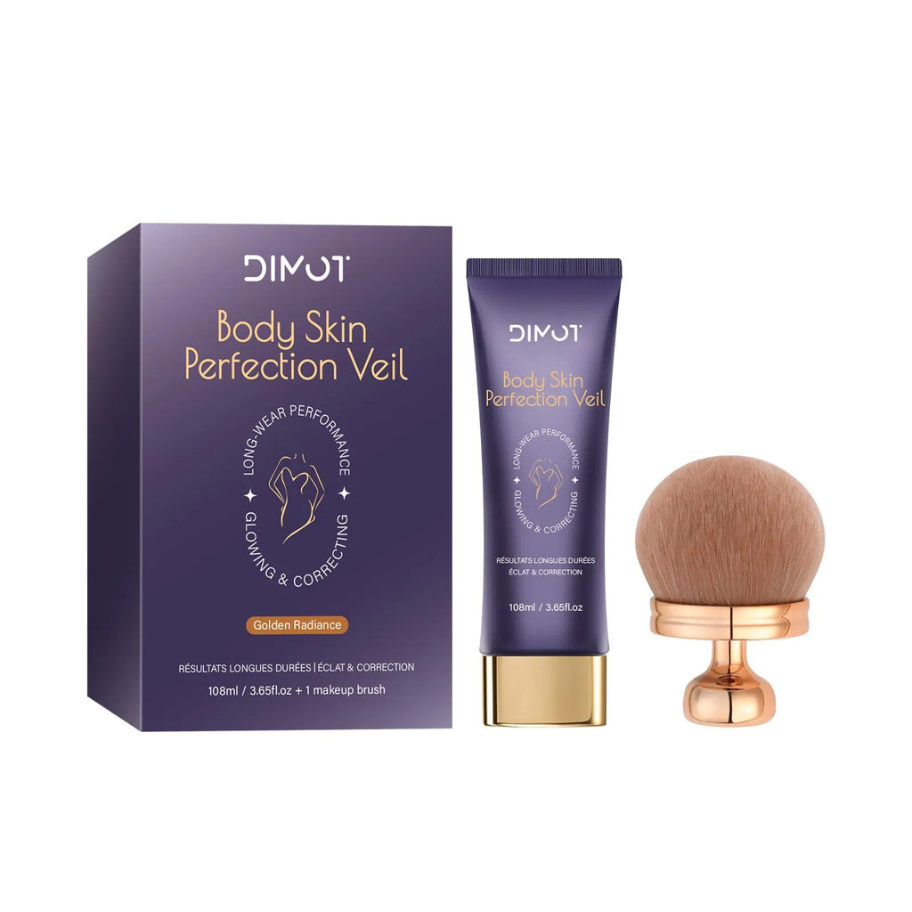 108ml waterproof concealer cream and brush for covering body tattoos, birthmarks, and scars.