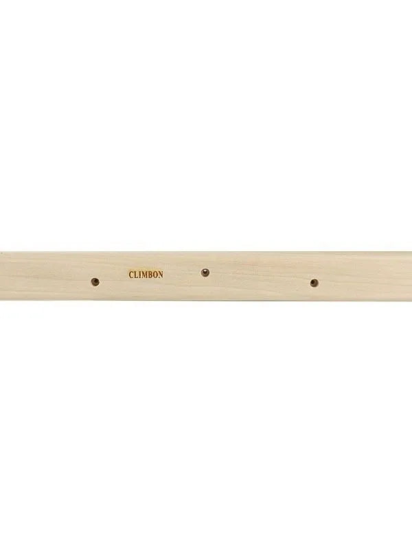 Set of three solid wooden finger grip training boards in different sizes on a white background.