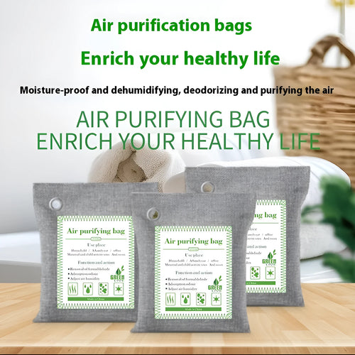 Sewn fabric bag filled with bamboo charcoal for formaldehyde removal and air freshening