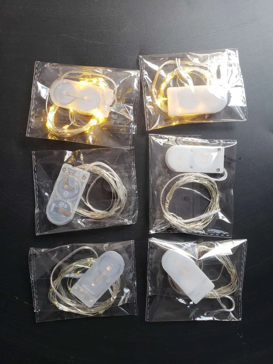 LED copper wire string light 2m 20 lights warm white battery box plastic shell IP44 indoor decoration