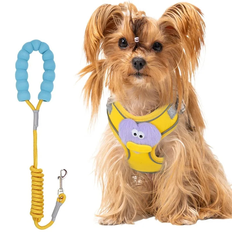 No pull dog harness with multifunction leash, soft adjustable vest, reflective stitching, breathable mesh, for medium dogs, multiple colours available