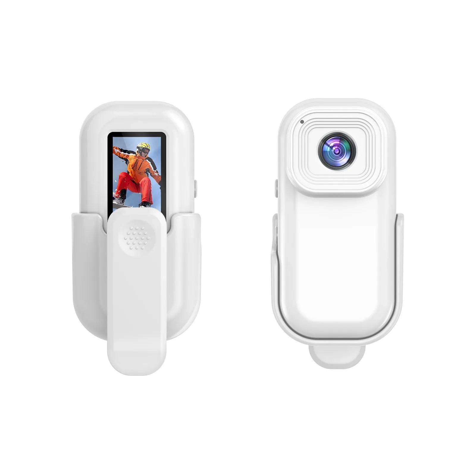 L8 Black WIFI body camera with back splint and thumb hole, 65x32.3x18mm plastic body