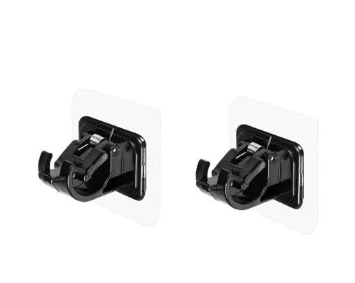 Acrylic no-drill adhesive hook in modern minimalist single-hook design, black finish