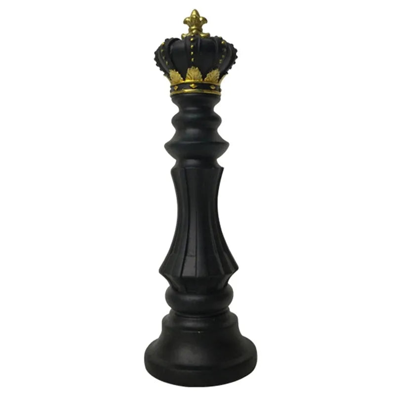 Creative chess resin ornaments synthetic resin European style medium black white warhorse king queen