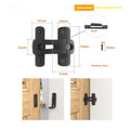 Warehouse sliding door lock with 90-degree hasp in carbon steel and stainless steel variants