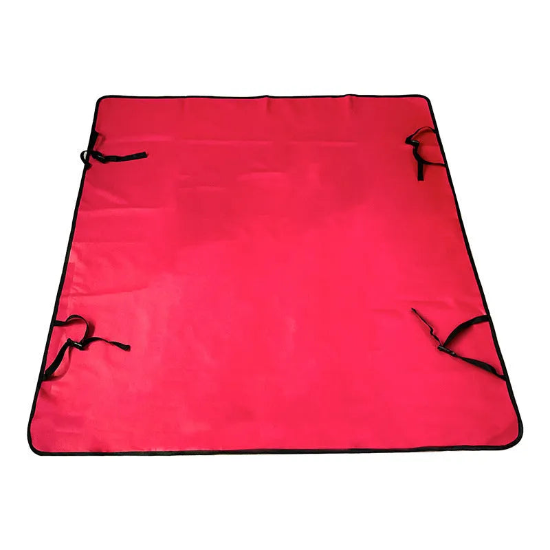 Cloth car pet mat for rear seat protection in multiple colours and dog-themed prints.