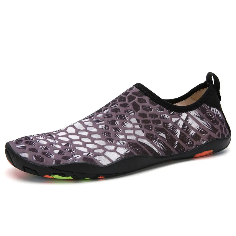 Beach wading shoes in blue colour with Lycra fabric upper and EVA midsole for water sports
