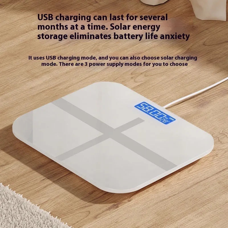Digital bathroom weighing scale in 26cm square format with multiple colour and power options