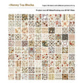 Fan Hua Manyuan hand ledger sticker book in paper brick shape with retro stickers and six cover colour options including Cream Sunny Day and Honey Tea Mocha