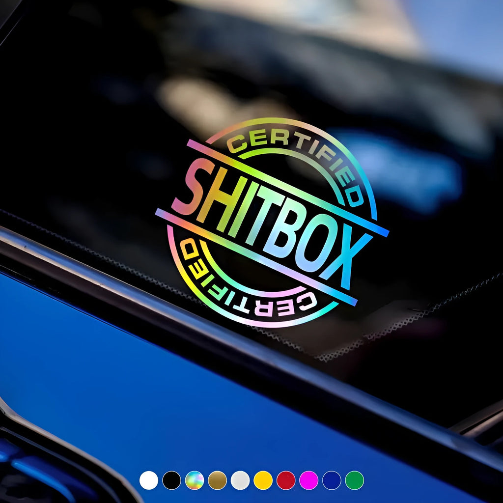 13x12cm vinyl car sticker showing decorative design in one of ten available colours