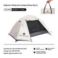 Outdoor camping tent in Olive Green with three-point windproof design and sunscreen feature, set up on grass