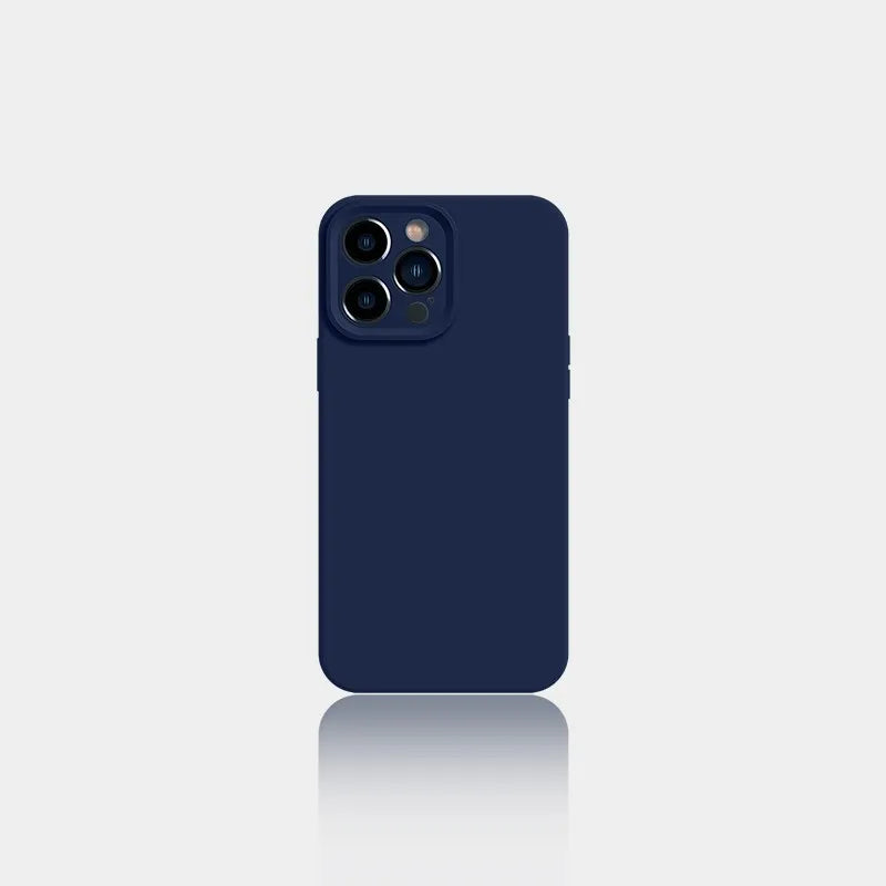 Liquid silicone solid colour phone case for iPhone 14 with anti-slip grip and full coverage back